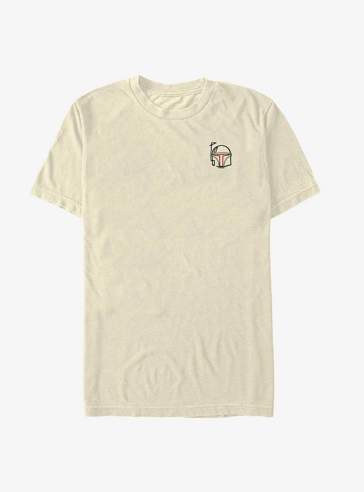 Star Wars Embroidered Boba Fett Helmet T-Shirt