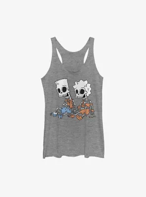 The Simpsons Skeleton Bart & Lisa Womens Tank Top