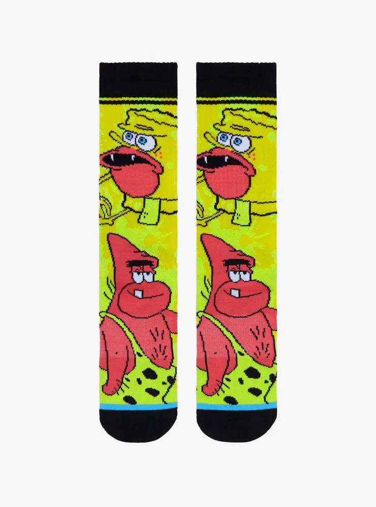 Spongebob Squarepants Adult Quarter Crew Socks - 2-pack Of Bikini Bottom  Fun! : Target