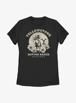 Yellowstone Dutton Ranch Floral Womens T-Shirt