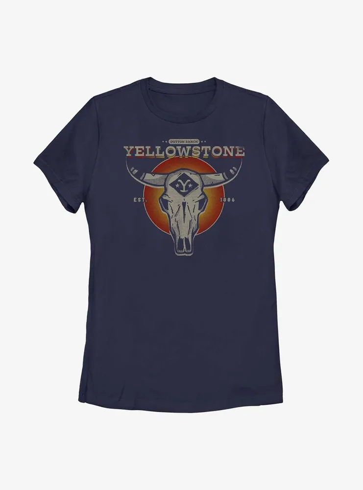 Yellowstone Skull Symbol Womens T-Shirt