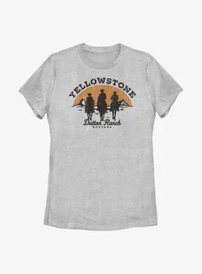 Yellowstone Sunset Ride Womens T-Shirt