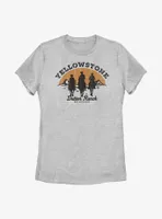 Yellowstone Sunset Ride Womens T-Shirt