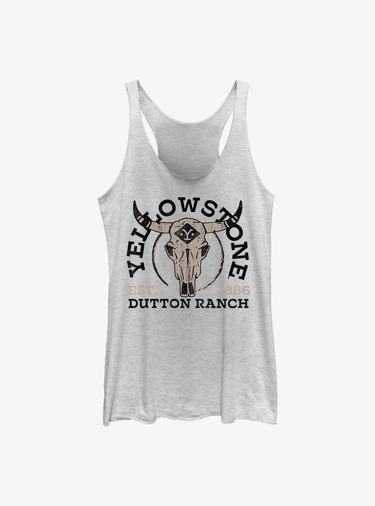 Yellowstone Home Sunset Skull Womens Tank Top