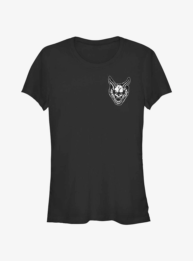 Stranger Things Cutout Demon Head Pocket Girls T-Shirt