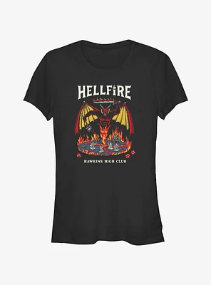 Stranger Things Hellfire Hawkins High Club Girls T-Shirt