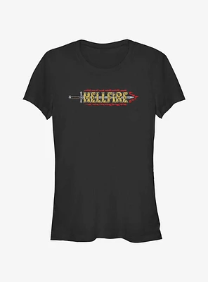 Stranger Things Hellfire Sword Logo Girls T-Shirt