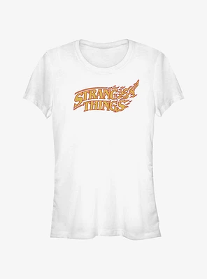 Stranger Things Vanishing Fire Logo Girls T-Shirt