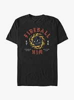 Stranger Things Hellfire Club Fireball Dice Badge T-Shirt