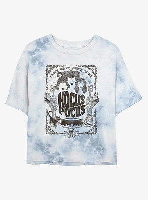 Disney Hocus Pocus Halloween Poster Tie-Dye Girls Crop T-Shirt