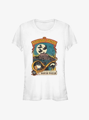 Disney Hocus Pocus Night Time Fly Poster Girls T-Shirt