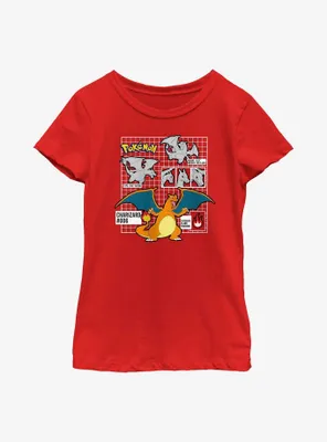 Pokemon Charizard Infographic Youth Girls T-Shirt