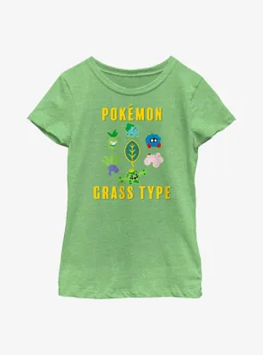 Pokemon Grass Type Youth Girls T-Shirt