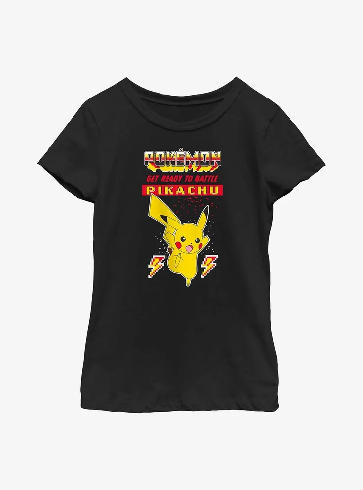 Pokemon Battle Ready Pikachu Youth Girls T-Shirt