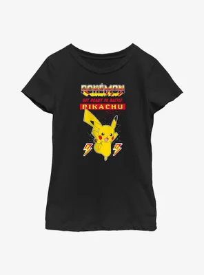 Pokemon Battle Ready Pikachu Youth Girls T-Shirt