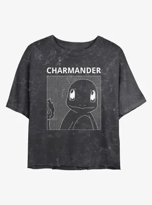 Pokemon Charmander Mineral Wash Womens Crop T-Shirt