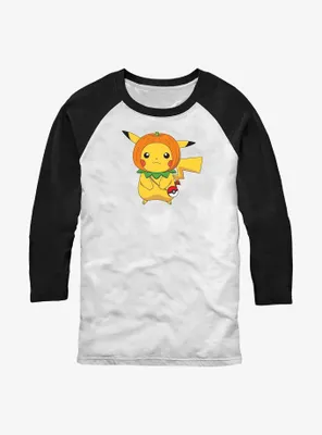 Pokemon Pumpkin Hat Pikachu Raglan T-Shirt