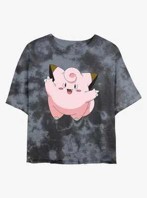 Pokemon Clefairy Tie-Dye Womens Crop T-Shirt