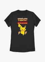 Pokemon Battle Ready Pikachu Womens T-Shirt