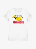 Pokemon Sleepy Pikachu Recharging Womens T-Shirt