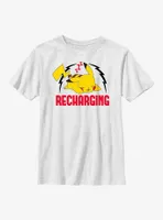 Pokemon Sleepy Pikachu Recharging Youth T-Shirt