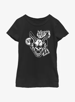 Stranger Things Cutout Hellfire Demon Youth Girls T-Shirt