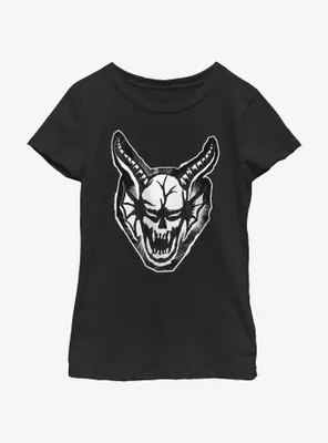 Stranger Things Cutout Demon Head Youth Girls T-Shirt