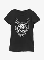 Stranger Things Cutout Demon Head Youth Girls T-Shirt