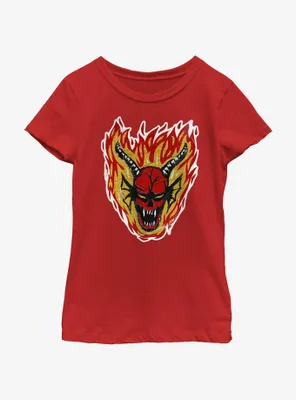 Stranger Things Demon Head Youth Girls T-Shirt