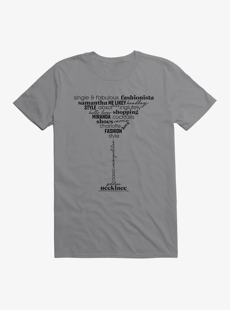 Sex And The City Martini Glass T-Shirt