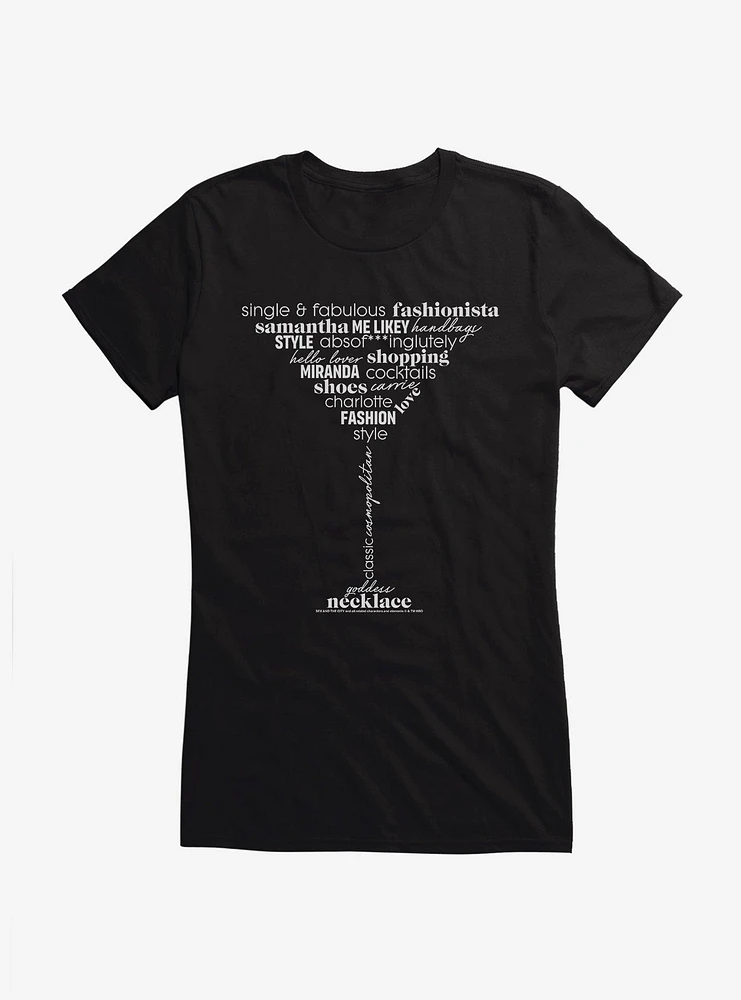 Sex And The City Martini Glass Girls T-Shirt