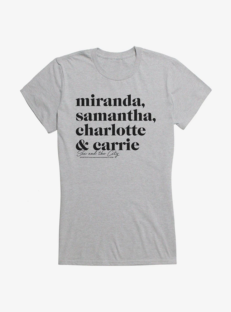 Sex And The City Names Girls T-Shirt