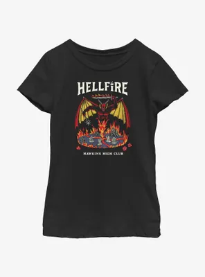 Stranger Things Hellfire Hawkins High Club Youth Girls T-Shirt