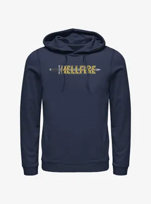 Stranger Things Hellfire Sword Logo Hoodie