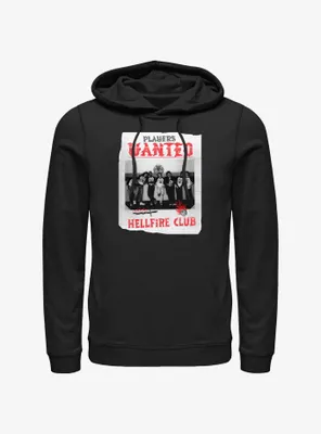 Stranger Things Hellfire Club Players Wanted Poster Hoodie