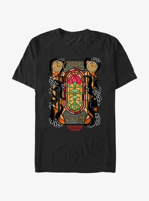 Stranger Things Creel House Stained Glass Door T-Shirt