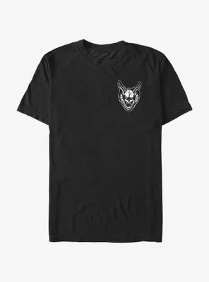 Stranger Things Cutout Demon Head Pocket T-Shirt