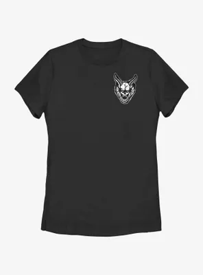 Stranger Things Cutout Demon Head Pocket Womens T-Shirt