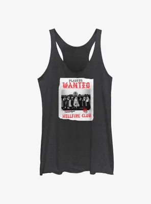 Stranger Things Hellfire Club Players Wanted Poster Womens Tank Top