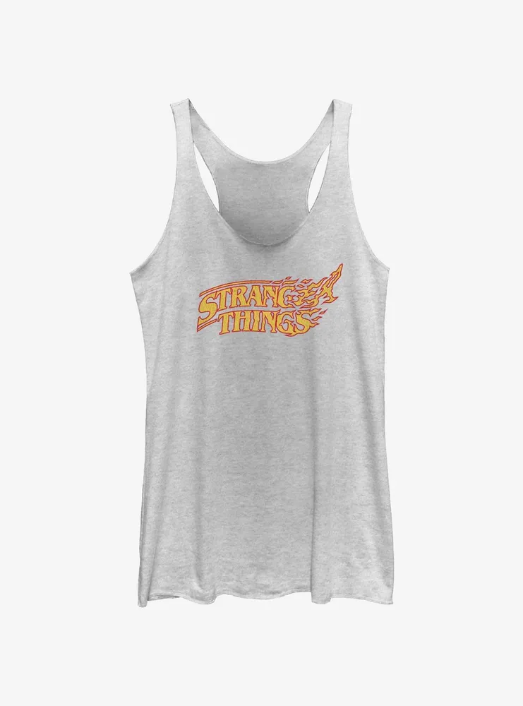 Stranger Things Vanishing Fire Logo Womens Tank Top