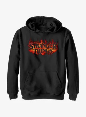 Stranger Things Fire Logo Youth Hoodie