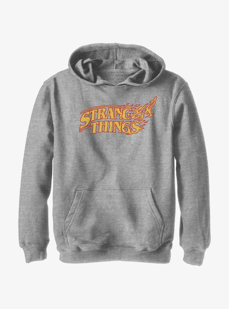 Stranger Things Vanishing Fire Logo Youth Hoodie