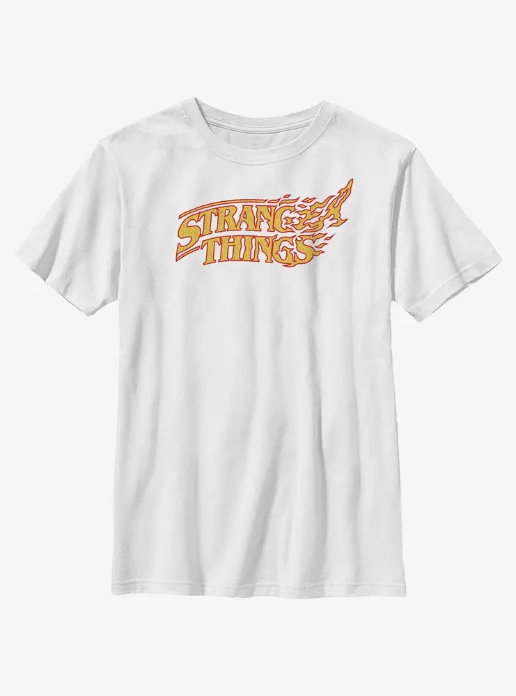 Stranger Things Vanishing Fire Logo Youth T-Shirt