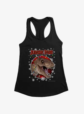 Jurassic Park Christmas Holiday T-Rex Womens Tank Top
