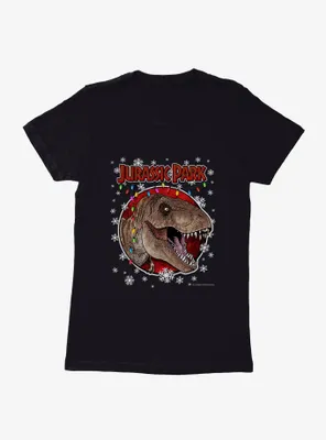 Jurassic Park Christmas Holiday T-Rex Womens T-Shirt
