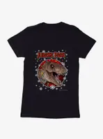 Jurassic Park Christmas Holiday T-Rex Womens T-Shirt