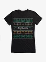 Harry Potter Slytherin Ugly Christmas Pattern Girls T-Shirt