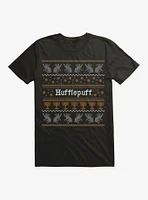 Harry Potter Hufflepuff Ugly Christmas Pattern T-Shirt