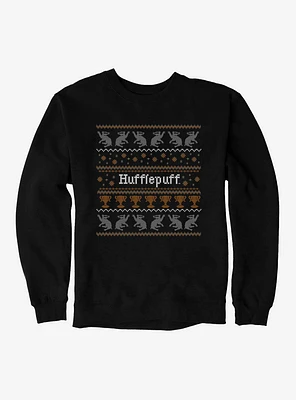 Harry Potter Hufflepuff Ugly Christmas Pattern Sweatshirt