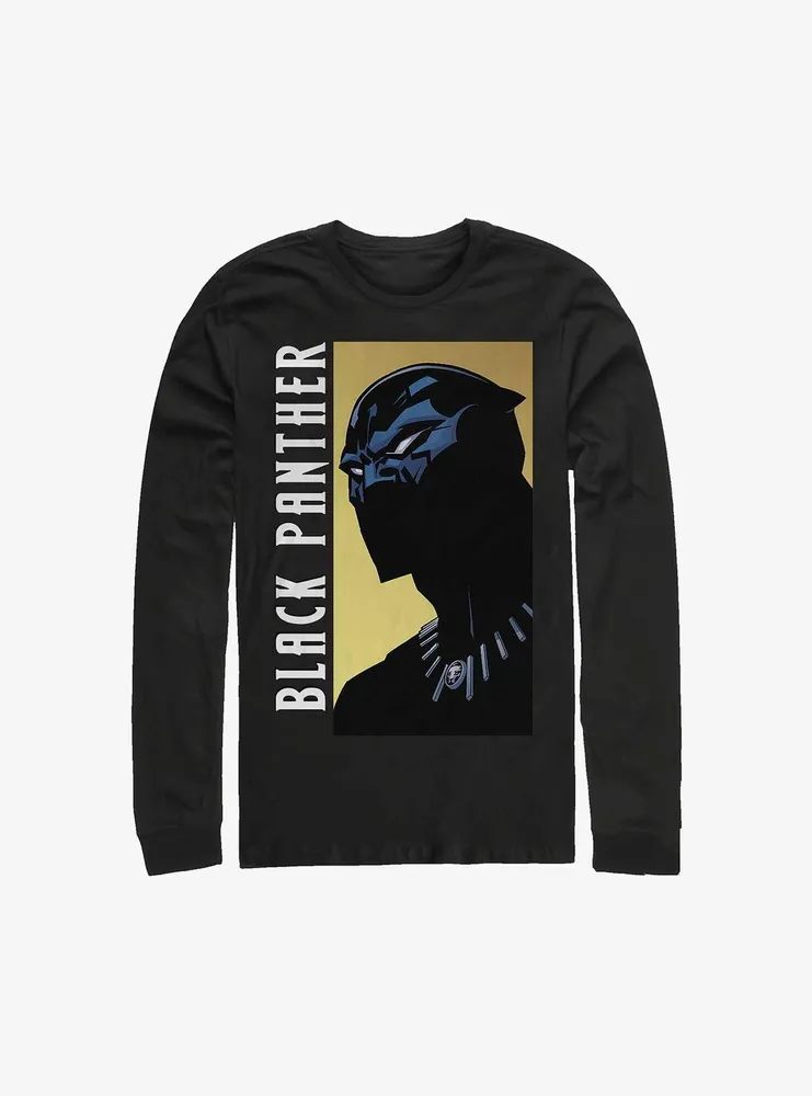 Marvel Black Panther Simple Graphic Long-Sleeve T-Shirt